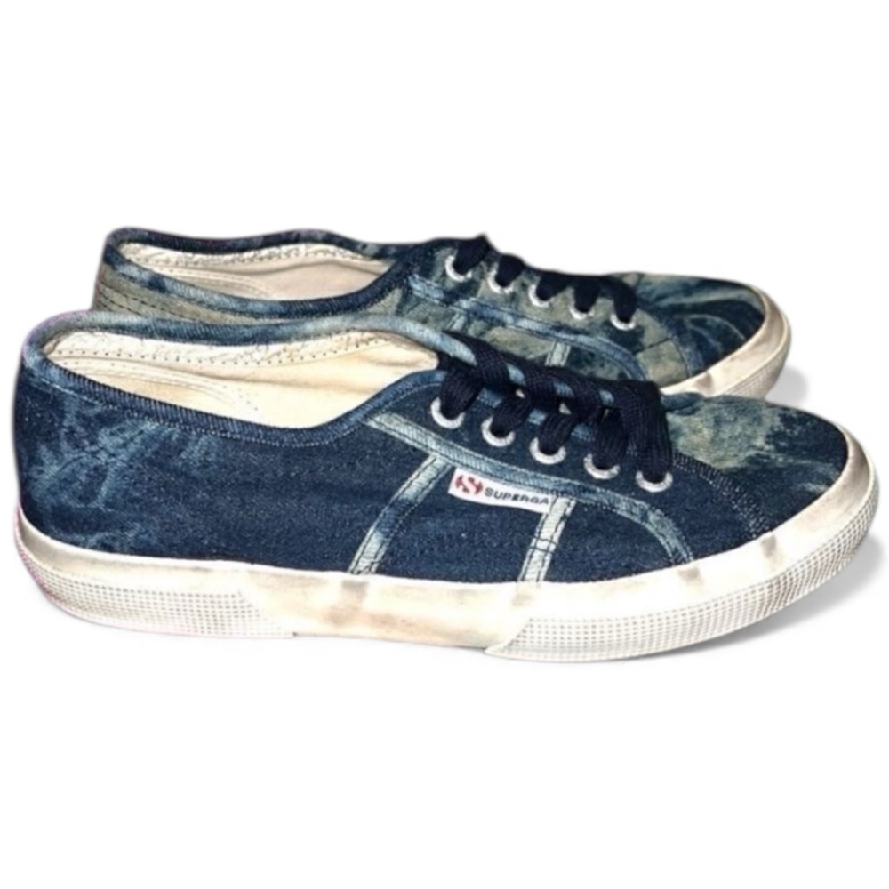 SuperGa Blue Tie Dye Sneakers Womens Size Size 38 (7.5) Mens Size 6